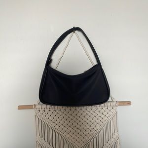 small black shoulder bag